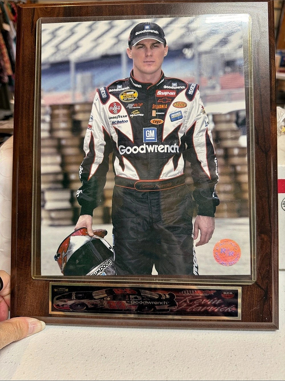 Racing Reflections Kevin Harvick #29 GM Goodwrench NASCAR Wood Photo Plaque